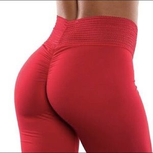 Cute Booty Lounge “Basic Booty” leggings in red